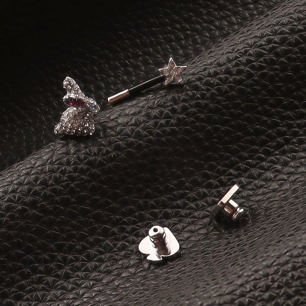 Kendra Scott Asymmetric Rabbit Star Magic Wand Earrings Full Diamond Creative